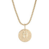 Zodiac Pendant & Thin Box Chain Necklace by eklexic jewelry