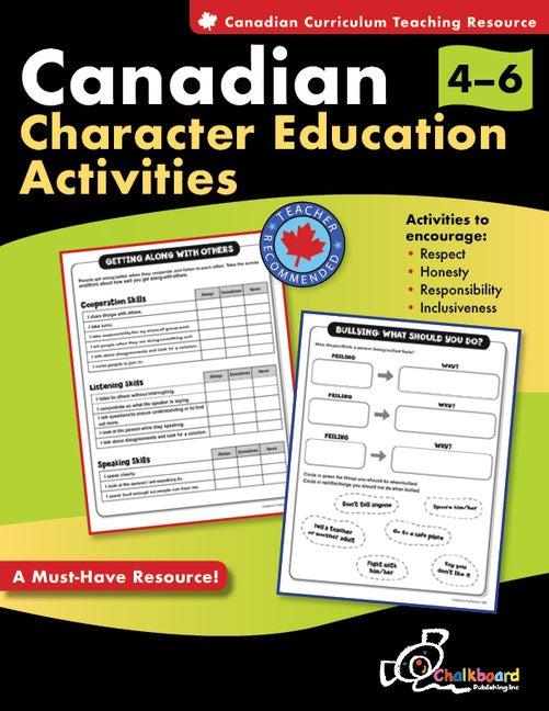 Canadian Character Education Activities Grades 4-6 - Paperback by Books by splitShops