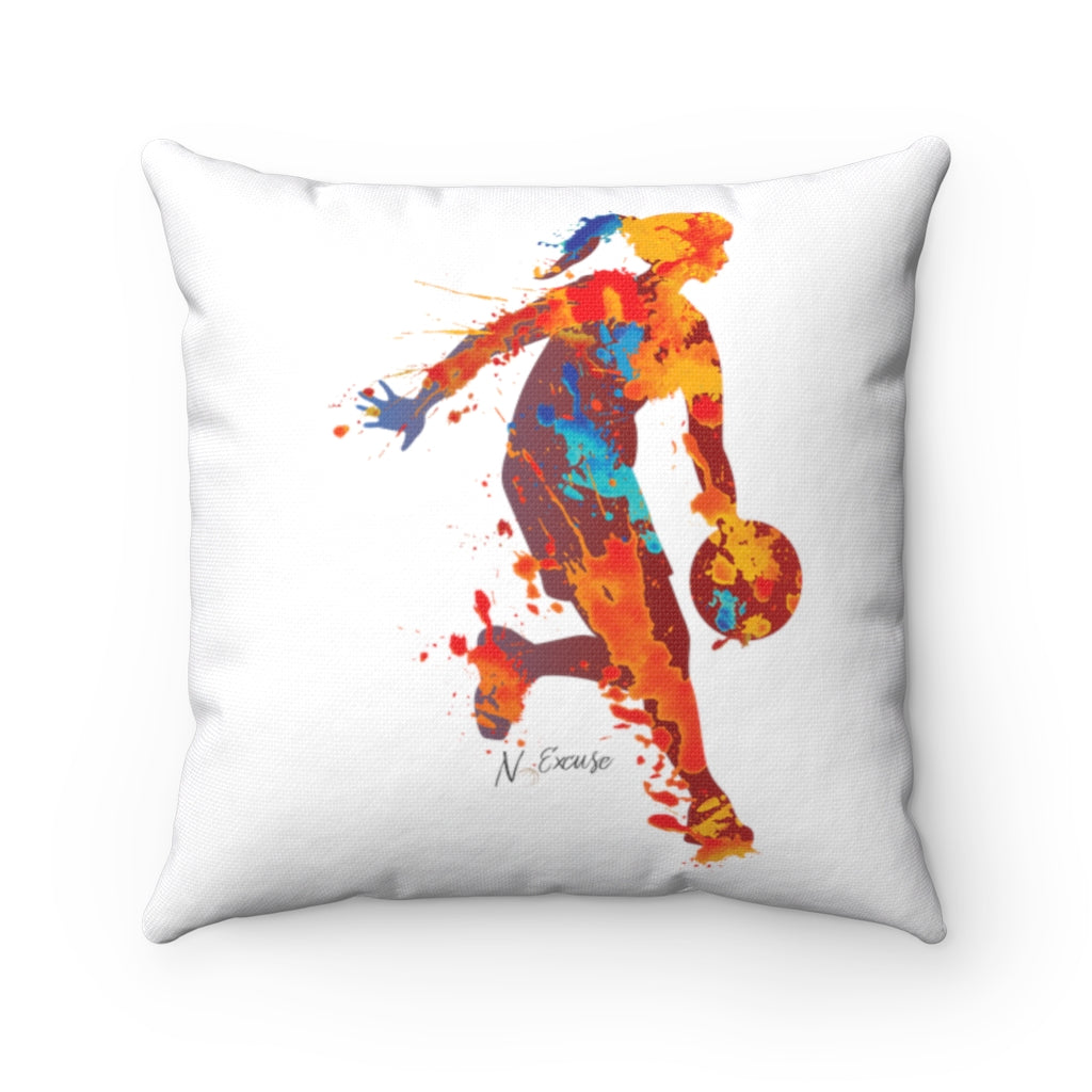 Splash Player Girls Basketball Pillow by NoExcuse Apparel