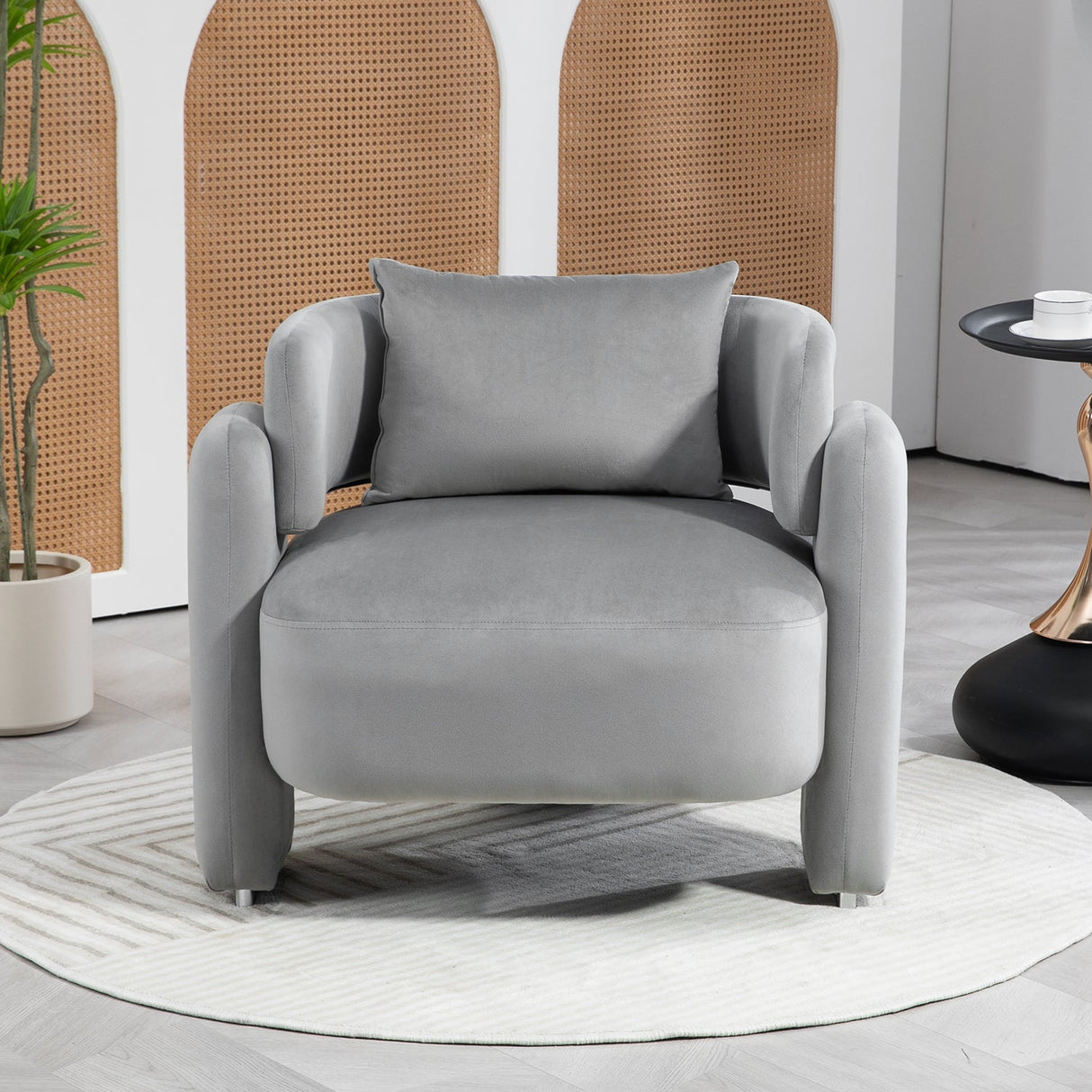 Modern Velvet Lounge Chair by Blak Hom