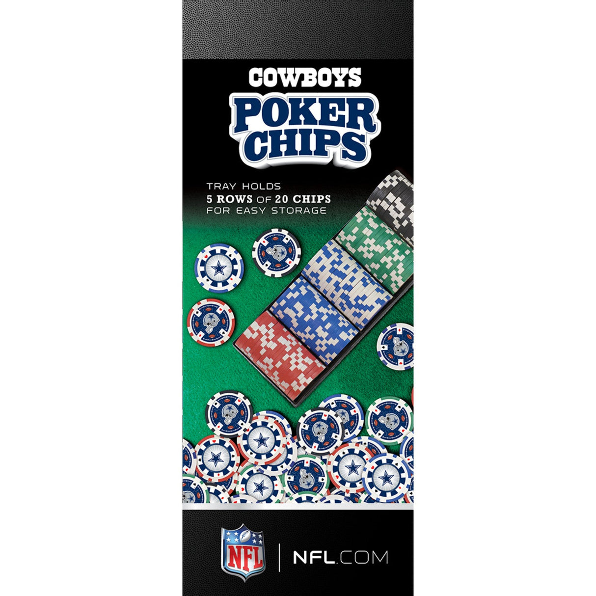 Dallas Cowboys 100 Piece Poker Chips by MasterPieces Puzzle Company INC