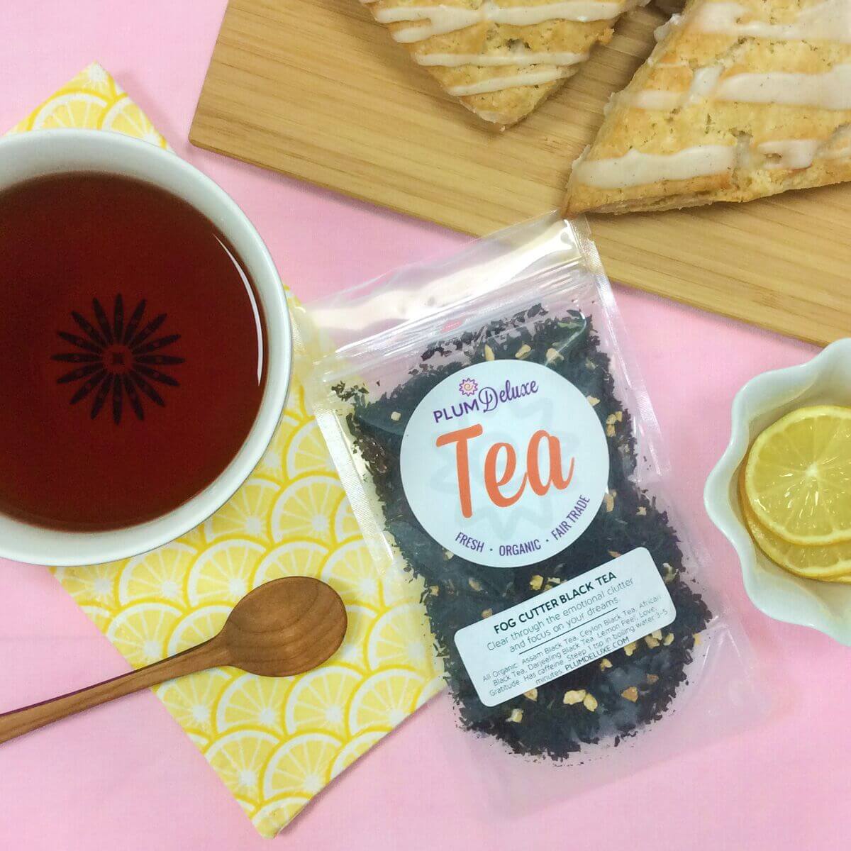 Fog Cutter Black Tea (Irish Breakfast w-Hint of Lemon) by Plum Deluxe Tea