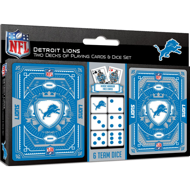 Detroit Lions - 2-Pack Playing Cards & Dice Set by MasterPieces Puzzle Company INC