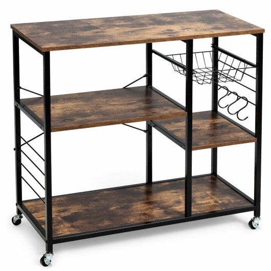 Rolling Industrial Kitchen Baker’s Storage Shelf