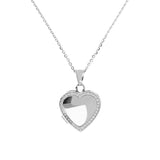 Polished Heart Locket With Chain Necklace by MILOR COMMENTSOLD