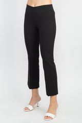 Adrianna Papell Mid Waist Pull On Solid Straight Pants by Curated Brands