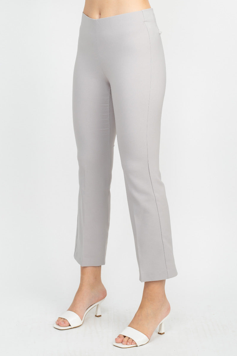 Adrianna Papell Mid Waist Pull On Solid Straight Pants by Curated Brands