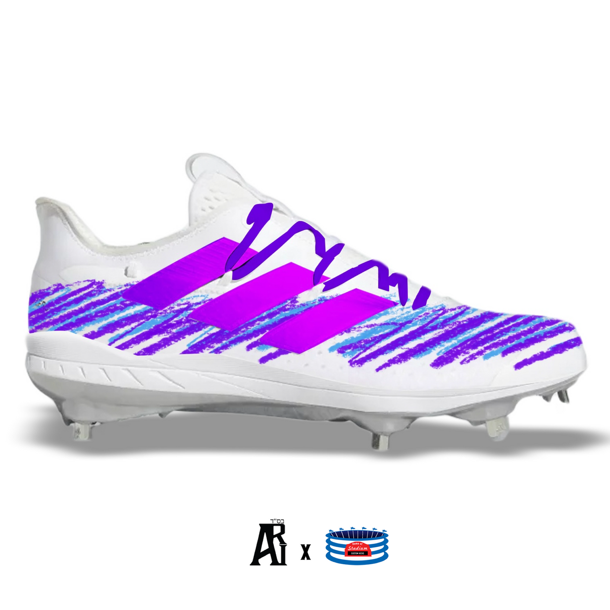 "Paper Cup" Adidas Adizero Afterburner 8 Cleats by Stadium Custom Kicks