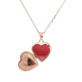 Polished Heart Locket With Chain Necklace by MILOR COMMENTSOLD