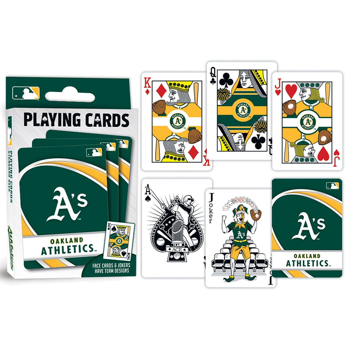 Oakland Athletics Playing Cards - 54 Card Deck by MasterPieces Puzzle Company INC