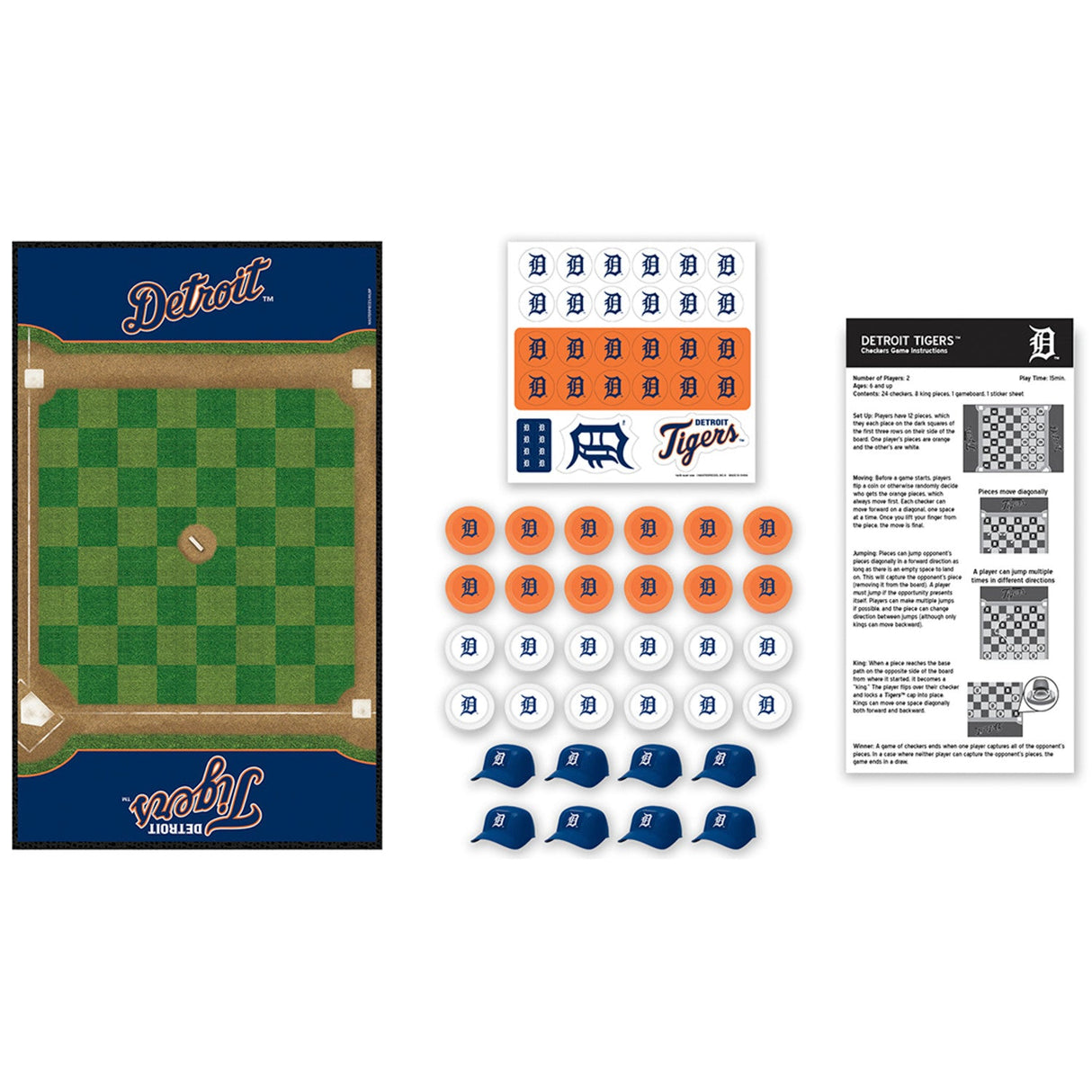 Detroit Tigers Checkers Board Game by MasterPieces Puzzle Company INC