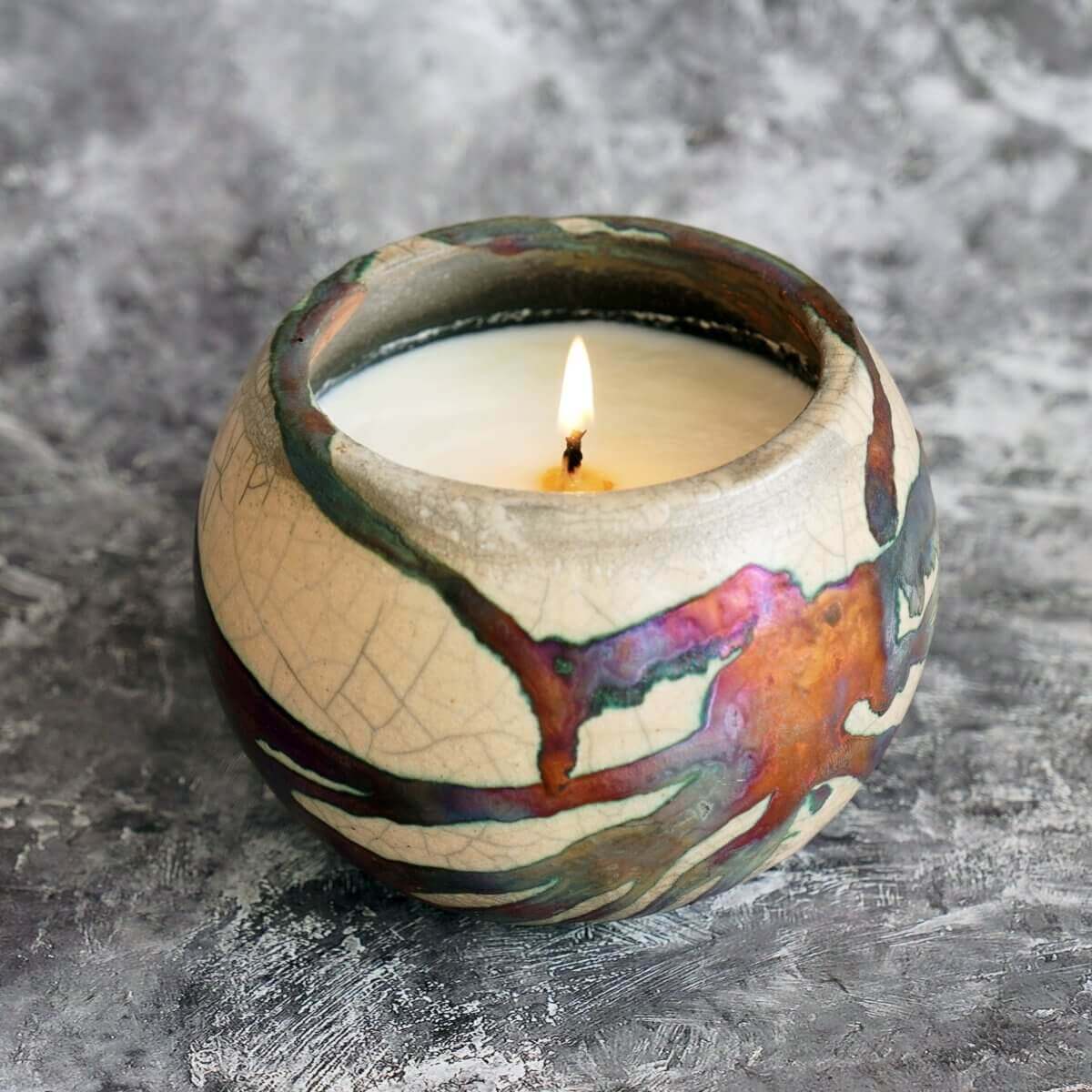 Akari Raku Refillable Large Scented Soy Wax Candle by RAAQUU