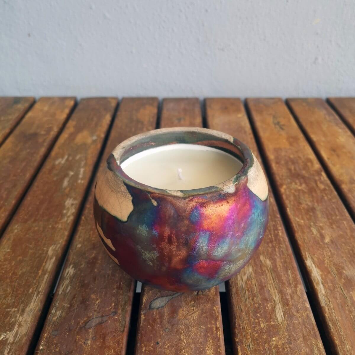 Akari Raku Refillable Large Scented Soy Wax Candle by RAAQUU