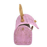 ALICE RATTAN HANDBAG IN PINK by POPPY + SAGE