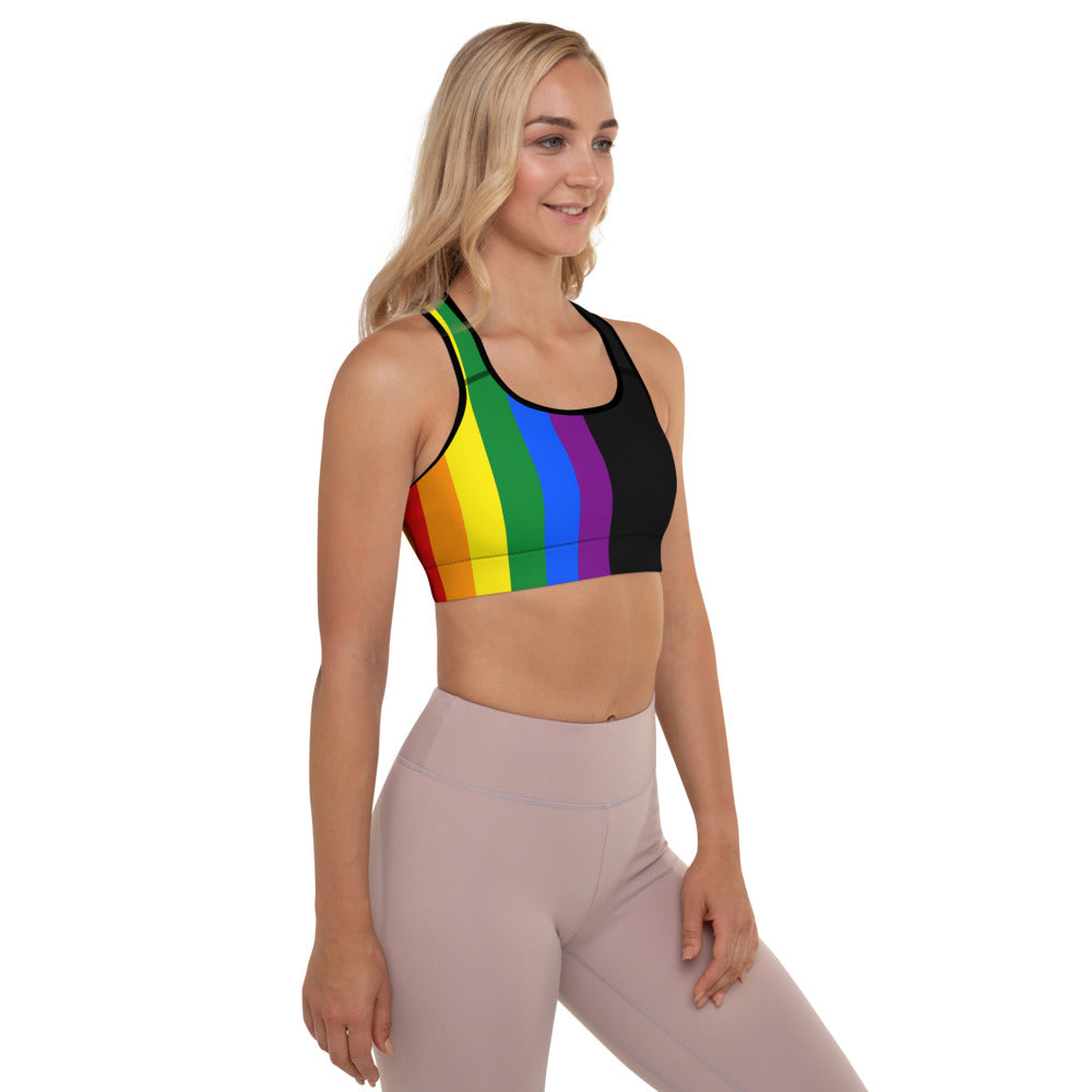 Don't Tread on Anyone LGBT Padded Sports Bra by Proud Libertarian