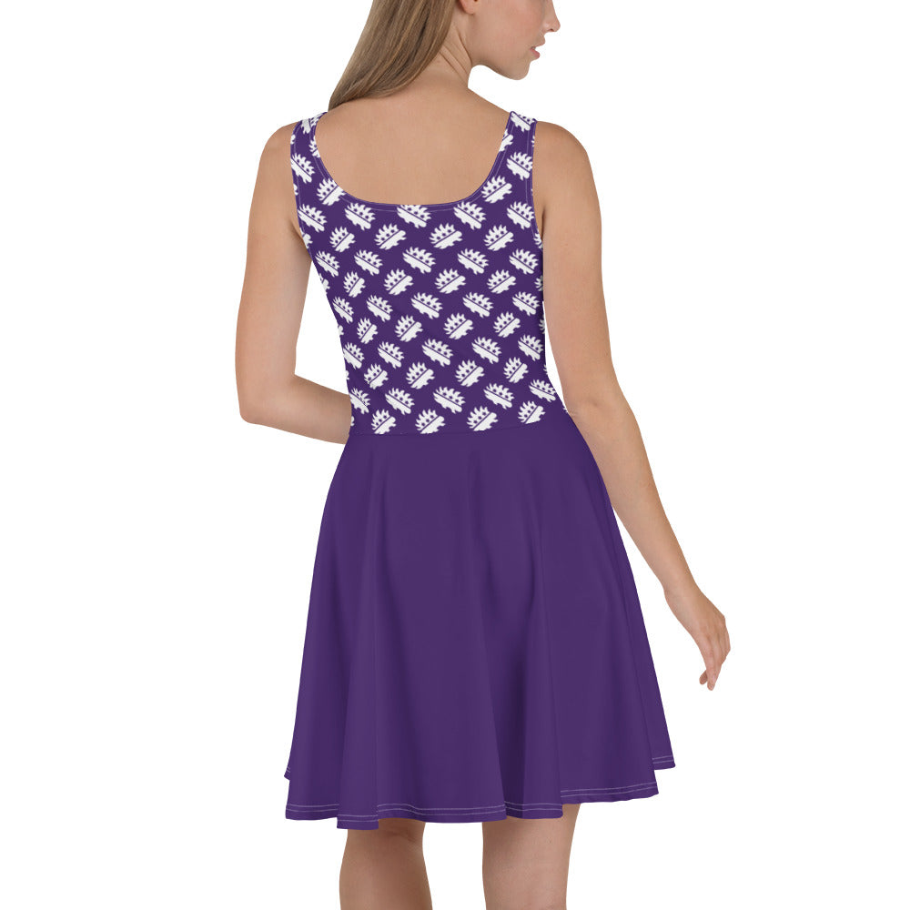 Purple Porcupine Skater Dress by Proud Libertarian