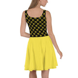 Ancap Anarchy Skater Dress (yellow) by Proud Libertarian