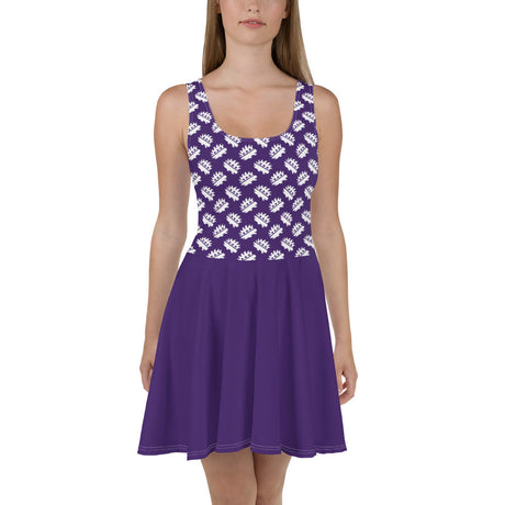 Purple Porcupine Skater Dress by Proud Libertarian