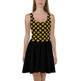 Ancap Porcupine Skater Dress (Black) by Proud Libertarian