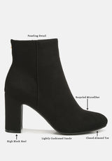 alysia block heel ankle boots by London Rag