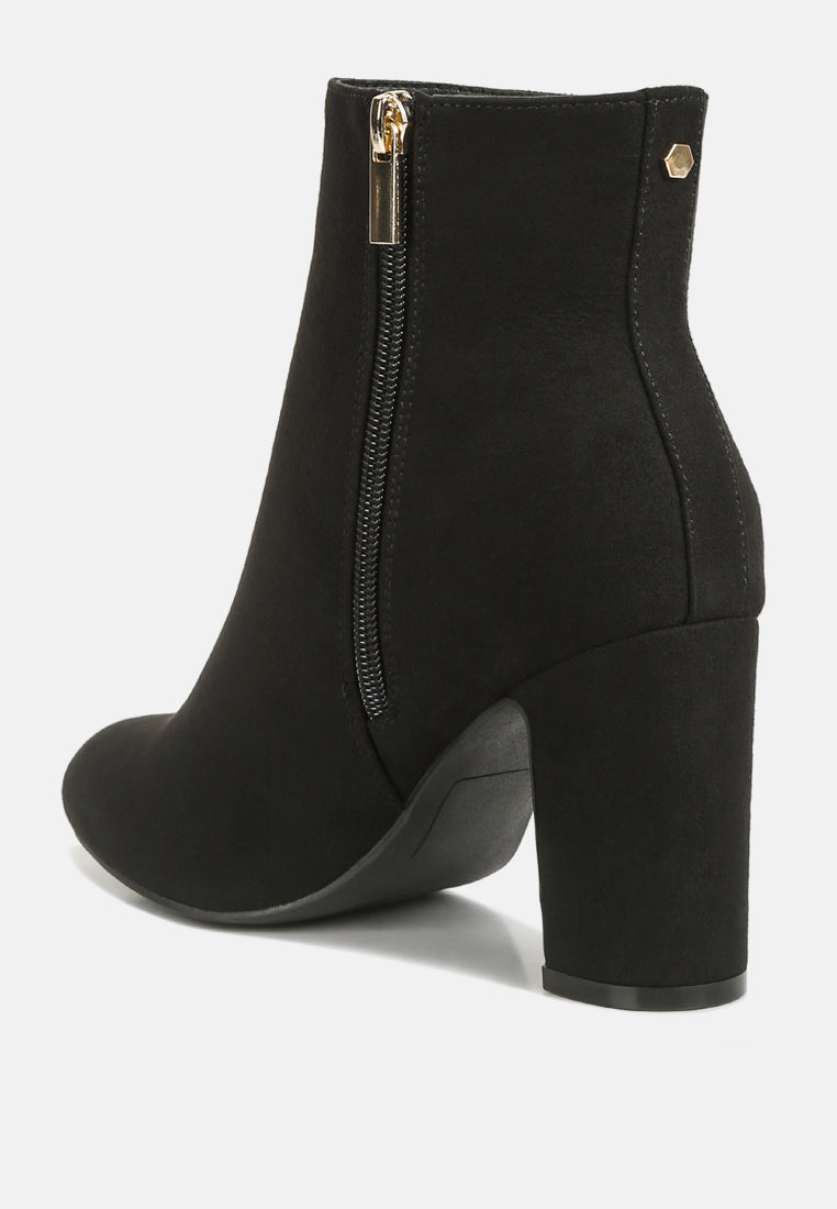 alysia block heel ankle boots by London Rag