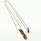 Super Sparkly Crystal Rock Candy Beaded Rose Gold Crystal Bar Necklace by Alexa Martha Designs