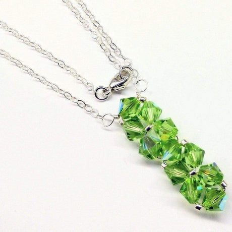 Handmade Wire Woven Crystal Rock Candy Necklace in Various Colors by Alexa Martha Designs