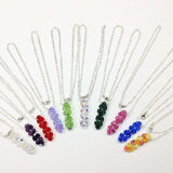 Handmade Wire Woven Crystal Rock Candy Necklace in Various Colors by Alexa Martha Designs