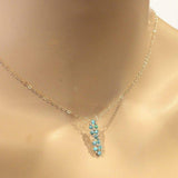 Tiny Super Sparkly Rock Candy Crystal Bar Necklace by Alexa Martha Designs