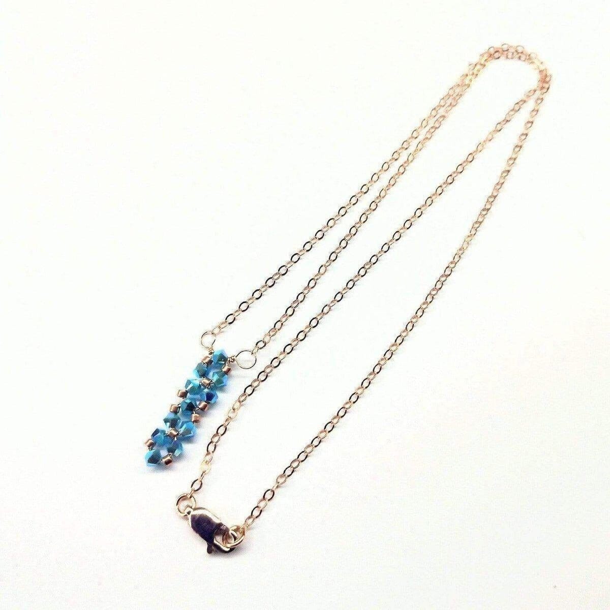 Tiny Super Sparkly Rock Candy Crystal Bar Necklace by Alexa Martha Designs