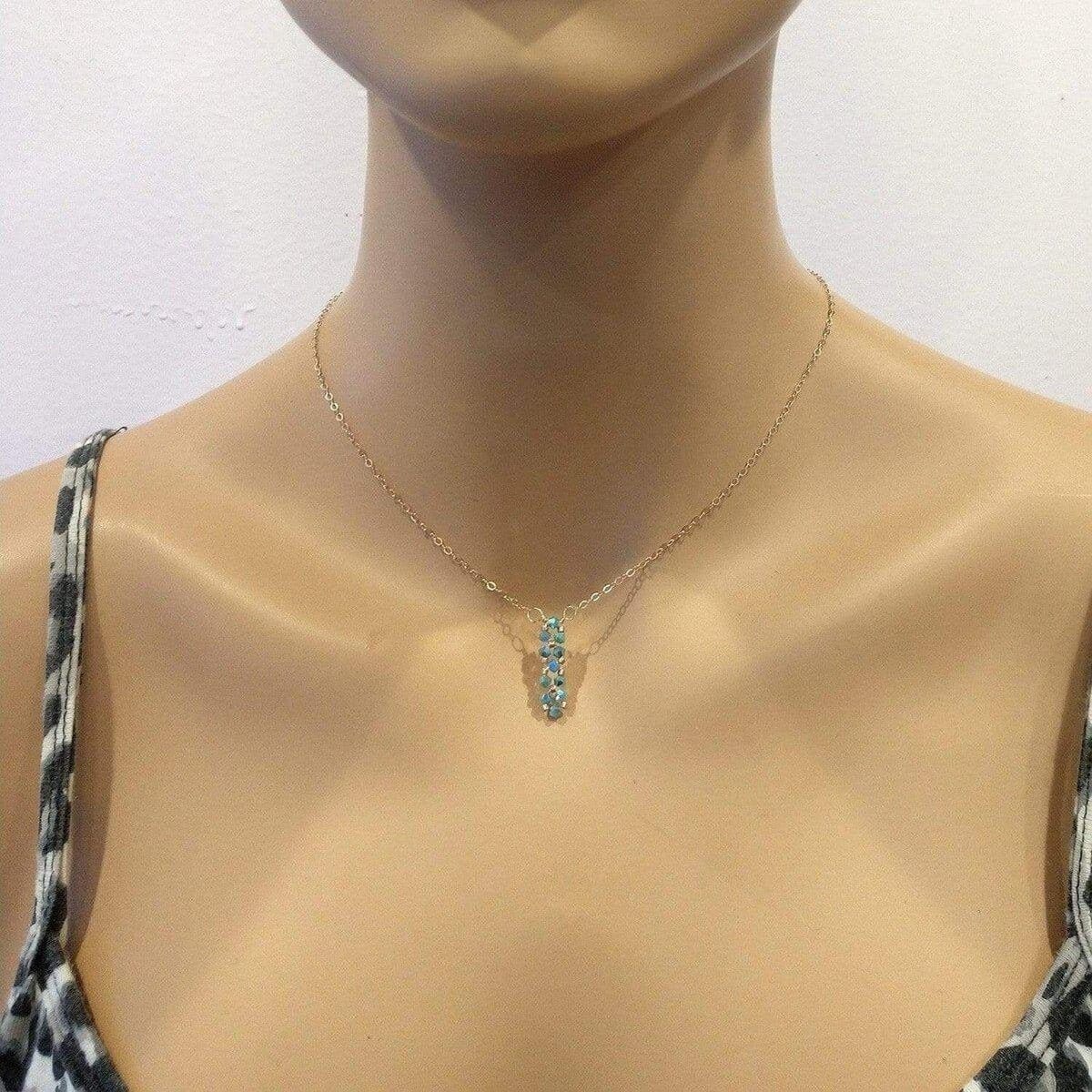 Tiny Super Sparkly Rock Candy Crystal Bar Necklace by Alexa Martha Designs