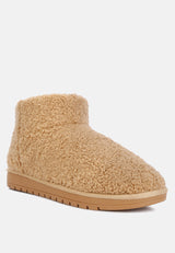 anatole fleece exterior fluffy boots by London Rag