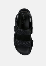 anvil quilted platform sandals by London Rag