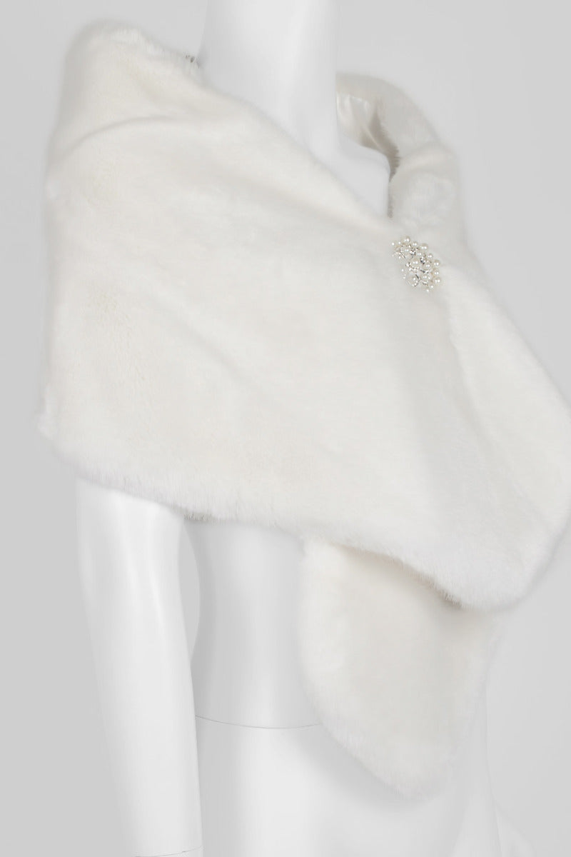 Adrianna Papell Faux Fur Shawl by Curated Brands