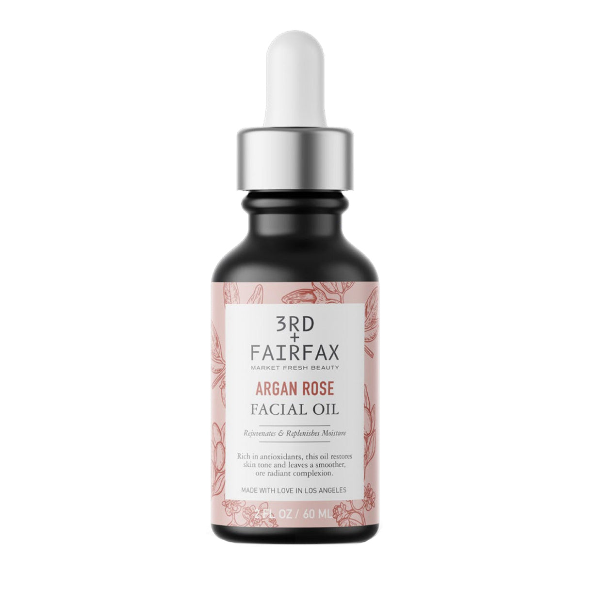 Argan Rose Moisturizing Facial Oil by 3rd + Fairfax Beauty, 2oz by  Los Angeles Brands