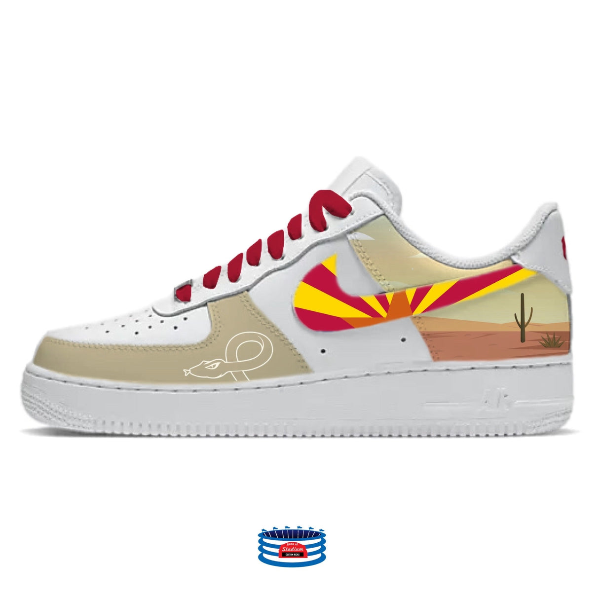 "Arizona" Nike Air Force 1 Low Shoes by Stadium Custom Kicks