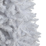 10’ Slim White Artificial Christmas Tree with 800 Warm White LED Lights and 2420 Bendable Branches by Nearly Natural