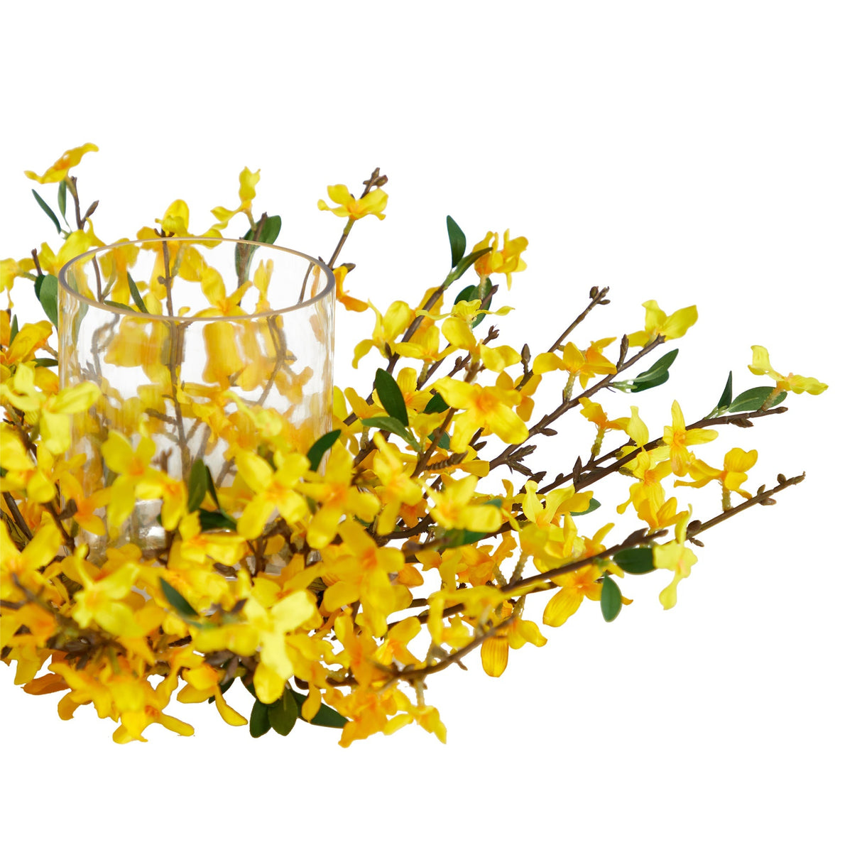 16” Artificial Forsythia Candelabrum by Nearly Natural