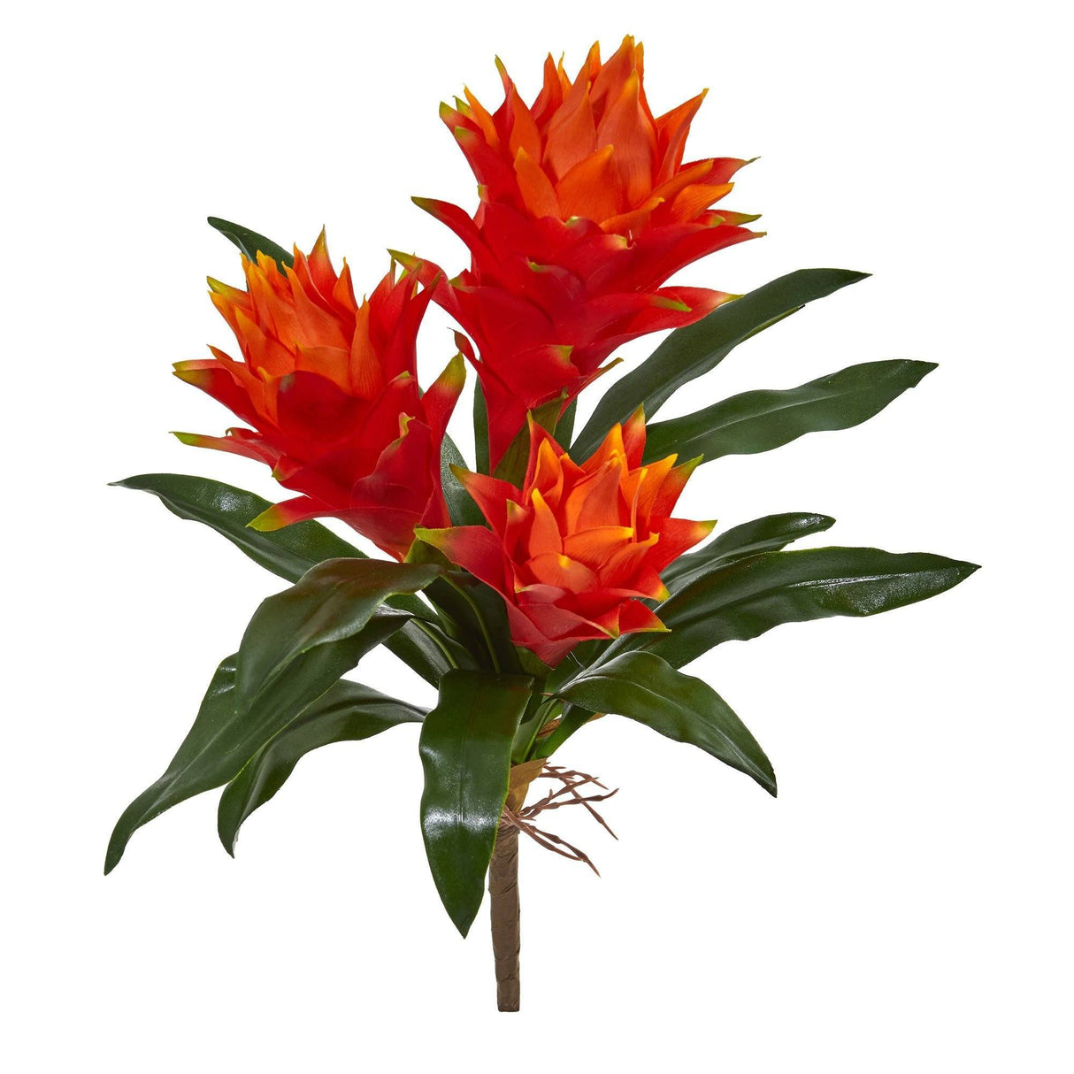 16” Triple Bromeliad Artificial Flower (Set of 6) by Nearly Natural