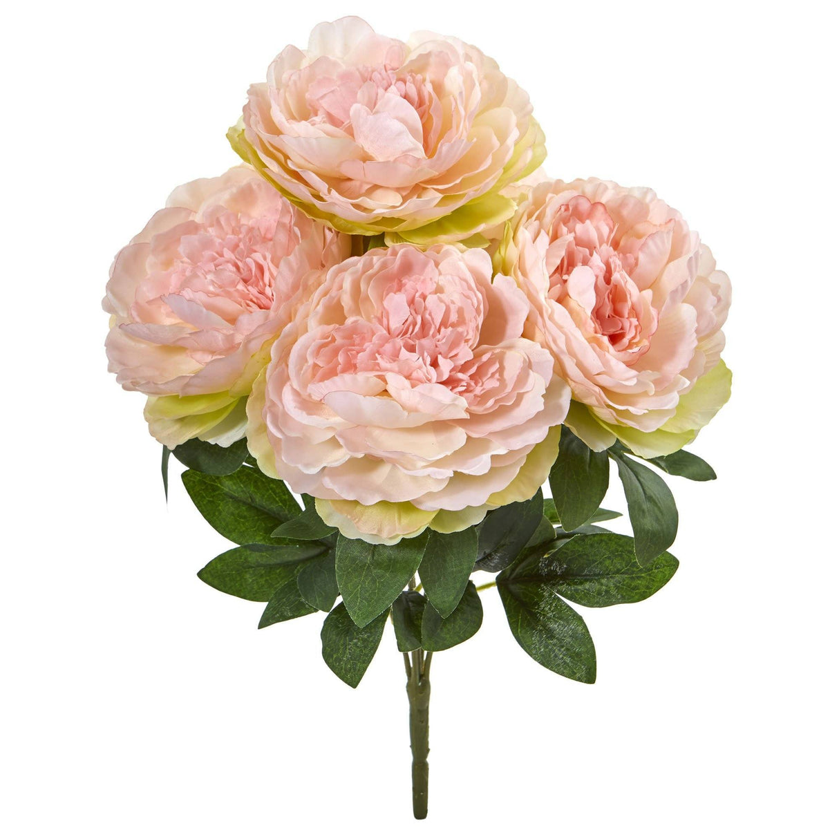 17” Peony Artificial Flower Bouquet (Set of 6) by Nearly Natural