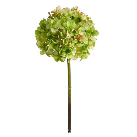 19” Artificial Hydrangea Flower (Set of 3 Silk Flower Stems) by Nearly Natural