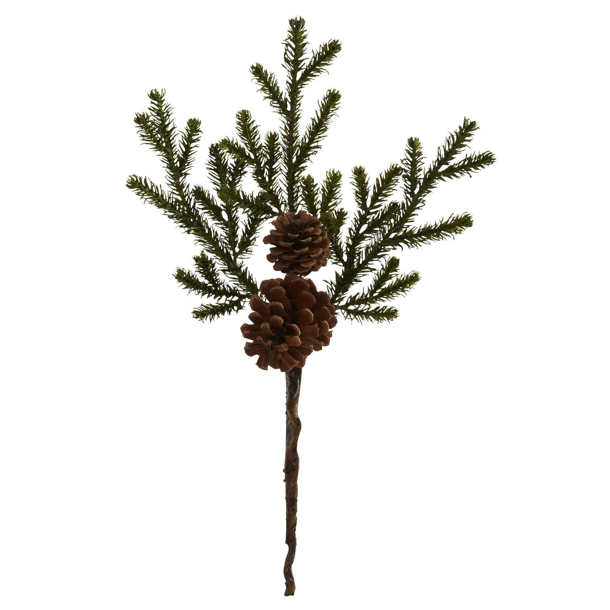 19” Pine & Pinecone Artificial Flower Bundle (Set of 12)) by Nearly Natural