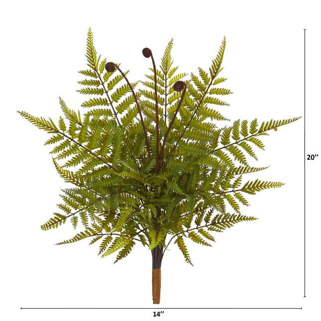 20” Fern Artificial Plant (Set of 3) by Nearly Natural