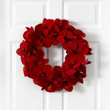 22” Amaryllis Wreath by Nearly Natural