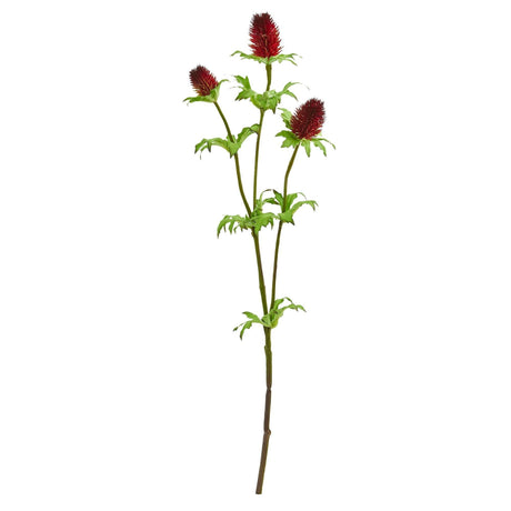 22” Thistle Artificial Flower (Set of 12) by Nearly Natural