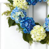 24” Hydrangea Wreath by Nearly Natural