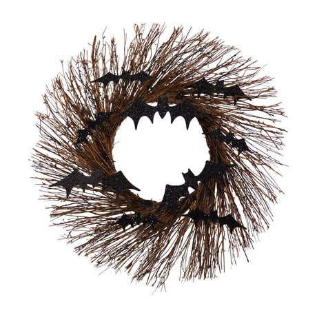 26" Halloween Bats Twig Wreath" by Nearly Natural - Vysn