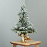 28” Flocked Artificial Christmas Tree with Pine Cones by Nearly Natural