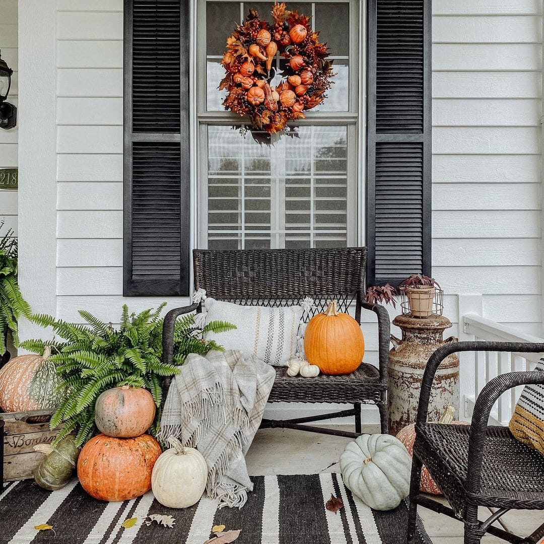 28" Harvest Wreath" by Nearly Natural