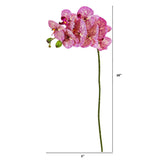 28” Orchid Phalaenopsis Artificial Flower Stem (Set of 6) by Nearly Natural